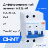 Дифференциальный автомат 6A CHINT NB1L-40 2P 30мА тип AC 6кА х-ка C (R)